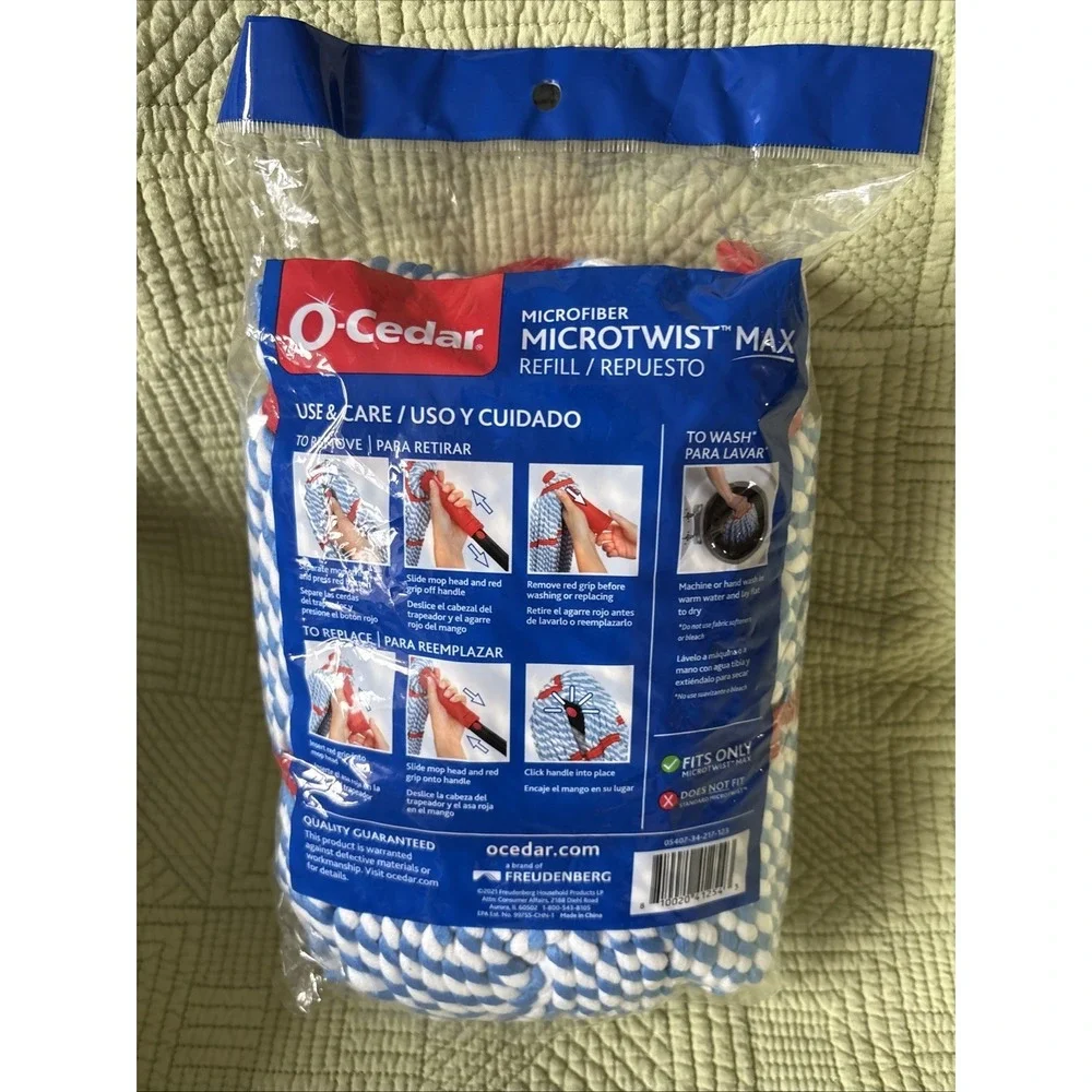O-Cedar Micro Twist Microfiber Twist Max Mop Refill Replacement Head New Sealed